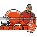 Cincinnati Man #1 Fan Football Team Sport SVG Cutting Files For Cricut and More