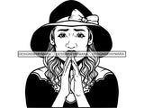 Classy Lady Praying God SVG Cut Files For Silhouette Cricut and More.