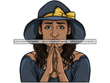 Classy Lady Praying God .PNG .JPG .SVG Clipart Perfect For Printing Not For Cutting