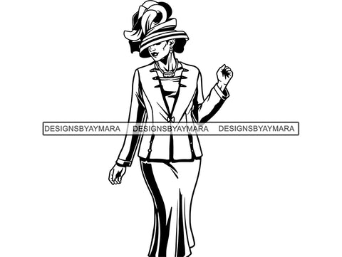 Classy Woman SVG Church Lady Nubian Glamour Fabulous Make Up Fashion Model Queen Diva Classy Lady Princess  .SVG .EPS .PNG Vector Clipart Cricut Circuit Cut Cutting
