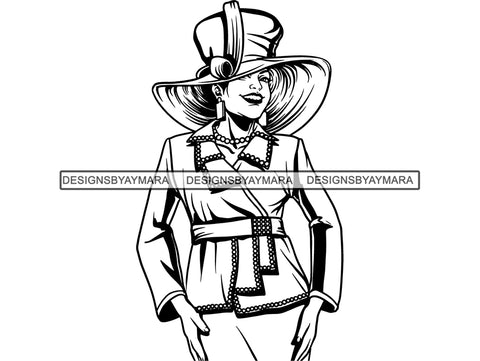 Classy Woman SVG Church Lady Nubian Glamour Fabulous Make Up Fashion Model Queen Diva Classy Lady Princess  .SVG .EPS .PNG Vector Clipart Cricut Circuit Cut Cutting