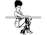 Afro Woman SVG Nubian Glamour Fabulous Make Up Fashion Model Queen Diva Lady Princess  .SVG .EPS .PNG Vector Clipart Cricut Circuit Cut Cutting