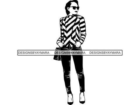 Classy Woman SVG Nubian Glamour Fabulous Make Up Fashion Model Queen Diva Lady Princess  .SVG .EPS .PNG Vector Clipart Cricut Circuit Cut Cutting