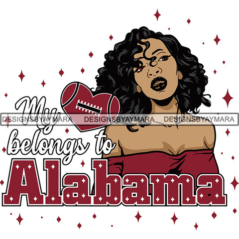 Alabama Collage Football Melanin SVG Cutting Files For Silhouette Cricut and More