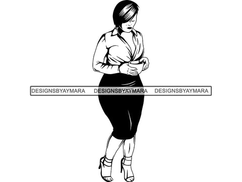 Afro Beautiful Black Woman SVG BBW Big And Bougie African American Ethnicity Queen Diva Classy Lady  .SVG .EPS .PNG Vector Clipart Cricut Circuit Cut Cutting
