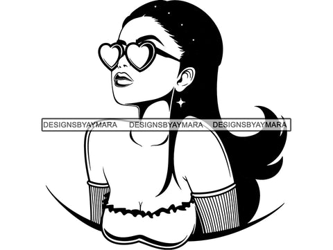 Afro Beautiful Black Woman SVG African American Ethnicity Afro Puffy Hairstyle Beauty Salon Queen Diva Classy Lady  .SVG .EPS .PNG Vector Clipart Digital Cricut Circuit Cut Cutting
