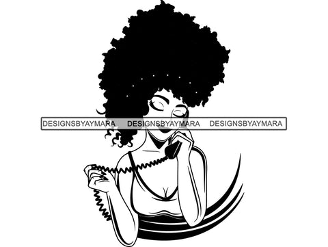 Afro Beautiful Black Woman SVG African American Ethnicity Afro Puffy Hairstyle Beauty Salon Queen Diva Classy Lady  .SVG .EPS .PNG Vector Clipart Digital Cricut Circuit Cut Cutting