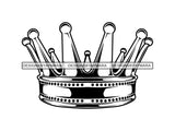 Crown Headwear King Royal Person Queen Royal Person Gold Royalty Jewelry EPS .PNG Vector Clipart Cricut Circuit Cut Cutting