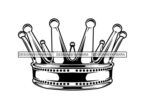 Crown Headwear King Royal Person Queen Royal Person Gold Royalty Jewelry EPS .PNG Vector Clipart Cricut Circuit Cut Cutting