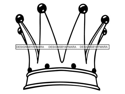Crown Headwear Royalty Queen Royal Person King Authority Coronation Diadem Gold Jewelry .PNG .SVG Clipart Vector Cricut Cut Cutting