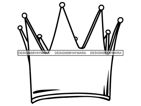 Crown Headwear Royalty Queen Royal Person King Authority Coronation Diadem Gold Jewelry .PNG .SVG Clipart Vector Cricut Cut Cutting
