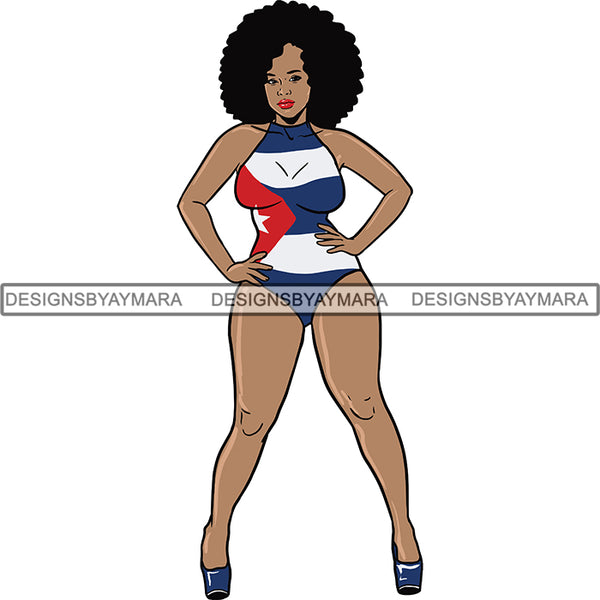 Afro Caribbean Cuba Goddess SVG Cutting Files For Silhouette Cricut and More