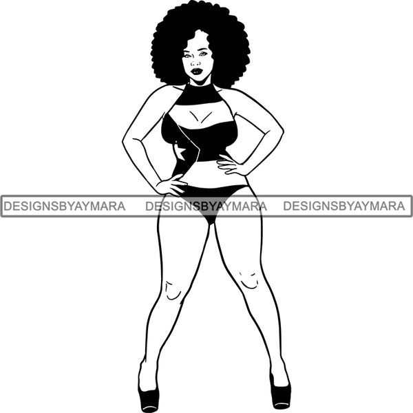 Afro Caribbean Cuba Goddess SVG Cutting Files For Silhouette Cricut and More