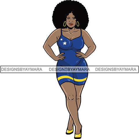 Afro Caribbean Curacao Goddess SVG Cutting Files For Silhouette Cricut and More
