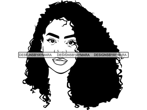 Afro Beautiful Black Woman SVG African American Ethnicity Afro Puffy Hairstyle Beauty Salon Queen Diva Classy Lady  .SVG .EPS .PNG Vector Clipart Digital Cricut Circuit Cut Cutting