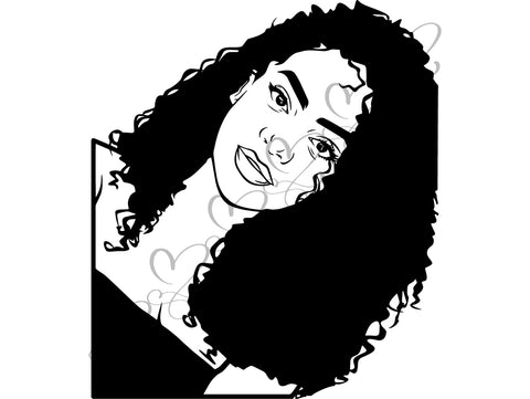 Afro Beautiful Black Woman SVG African American Ethnicity Afro Puffy Hairstyle Beauty Salon Queen Diva Classy Lady  Beautiful People Beauty Salon Princess