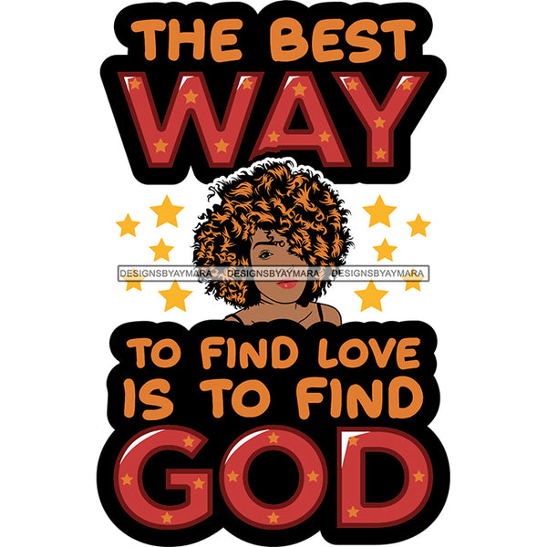 Afro Woman God Lord Life Quotes SVG Cutting Files For Silhouette and Cricut and More!