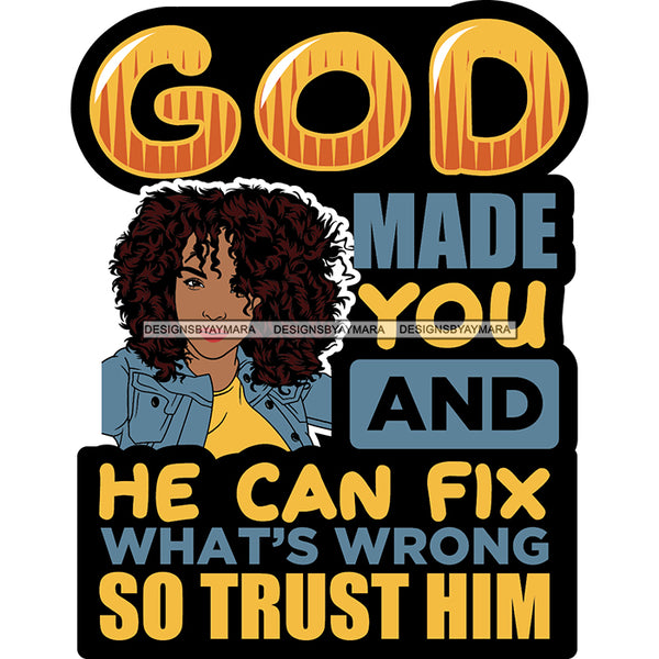 Bundle 20 Afro Woman God Lord Life Quotes SVG Cutting Files For Silhouette and Cricut and More!