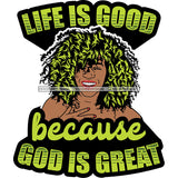 Bundle 20 Afro Woman God Lord Life Quotes SVG Cutting Files For Silhouette and Cricut and More!