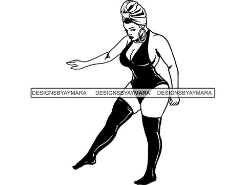 Afro Beautiful Black Woman SVG BBW Big And Bougie African American Ethnicity Queen Diva Classy Lady  .SVG .EPS .PNG Vector Clipart Cricut Circuit Cut Cutting