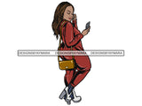 Afro Thick BBW Woman African American Ethnicity Queen Diva Classy Lady Beautiful Big And Bougie  PNG JPG EPS Vector Clipart