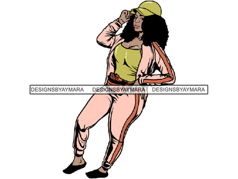 Afro Thick BBW Woman African American Ethnicity Queen Diva Classy Lady Beautiful Big And Bougie  PNG JPG EPS Vector Clipart