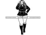 Afro Beautiful Black Woman SVG BBW Big And Bougie African American Ethnicity Queen Diva Classy Lady  .SVG .EPS .PNG Vector Clipart Cricut Circuit Cut Cutting