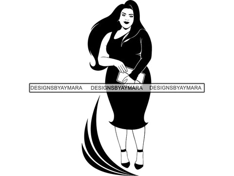 Afro Beautiful Black Woman SVG BBW Big And Bougie Queen Diva Classy Lady  .SVG .EPS .PNG Vector Clipart Silhouette Cricut Circuit Cut Cutting