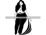 Afro Beautiful Black Woman SVG BBW Big And Bougie Queen Diva Classy Lady  .SVG .EPS .PNG Vector Clipart Silhouette Cricut Circuit Cut Cutting