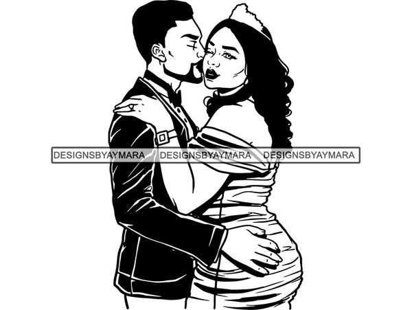 Beautiful Couple Pretty Woman SVG Love Affection Marriage Proposal God Relationship Soulmate Other Half Respect Man Queen Diva Classy Lady  .SVG .EPS .PNG Vector Clipart Cricut Circuit Cut Cutting