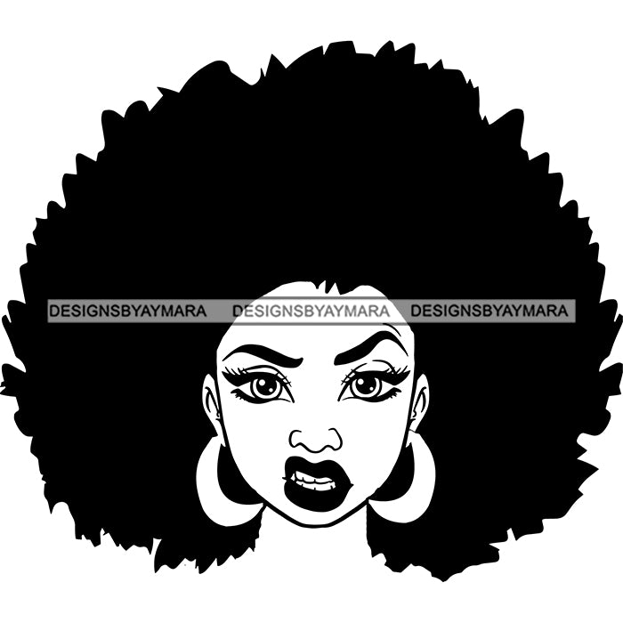 Afro Woman SVG Cutting Vector Files Artwork For Cricut Silhouette and ...