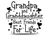 Grandpa and Granddaughter SVG Cut File For Silhouette Cricut More