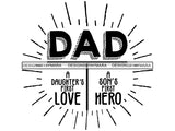 Dad Daughter First Love SVG Cut File For Silhouette Cricut More