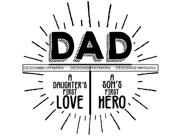 Dad Daughter First Love SVG Cut File For Silhouette Cricut More