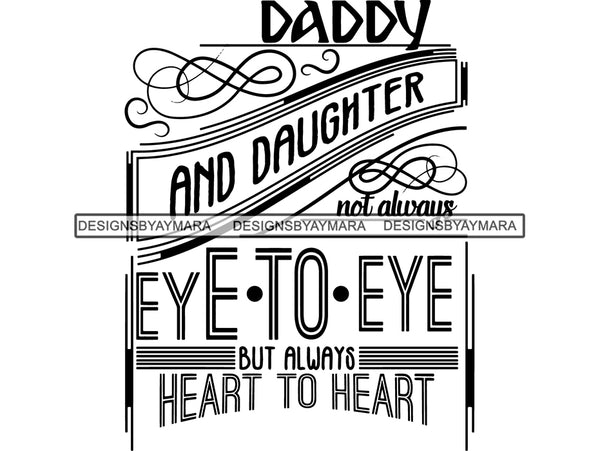 Daddy Daughter  SVG Cut File For Silhouette Cricut More