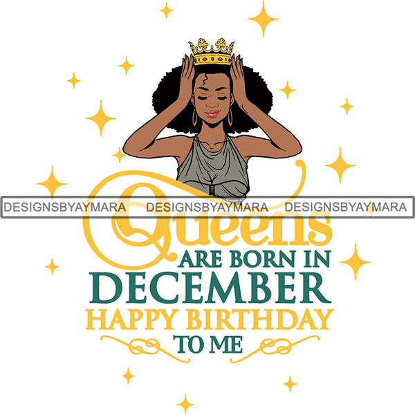 December Birthday Queen SVG Cutting Files For Cricut and More.