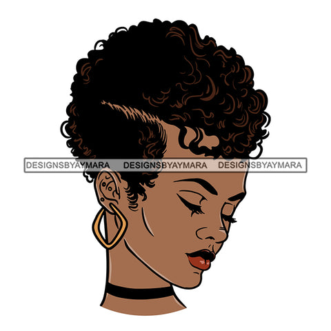 Afro Woman Diva Glamour Goddess Dark Skin Color SVG Cutting Files For Silhouette Cricut and More!