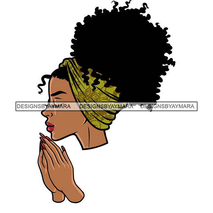 Melanin Woman Praying God Turban Lord Quotes Prayers Hands Pray Religi ...