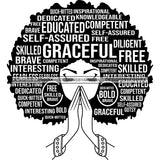 Afro Woman Praying Hair Quotes Educated Smart Queen SVG Cutting Vector Files Cricut Silhouette Best Price!