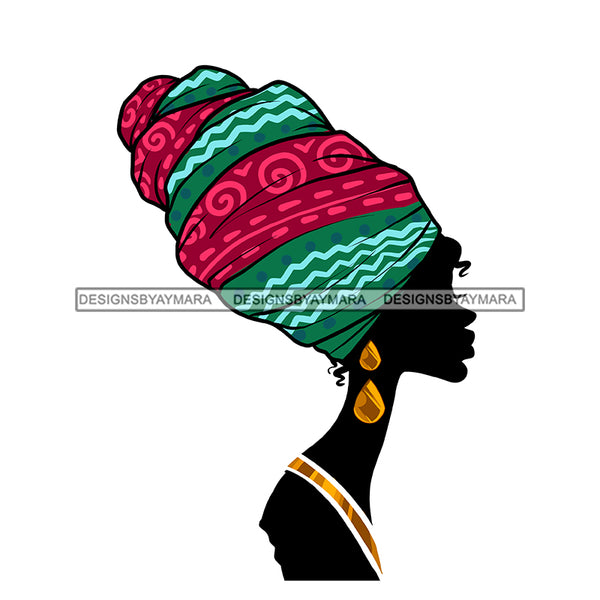 African Art Woman Head Wrapped Head Covering African Prints Graphic  Skillz JPG PNG  Clipart Cricut Silhouette Cut Cutting