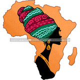 African Art Woman Head Wrapped Head Covering African Prints Africa Continent Graphic  Skillz JPG PNG  Clipart Cricut Silhouette Cut Cutting