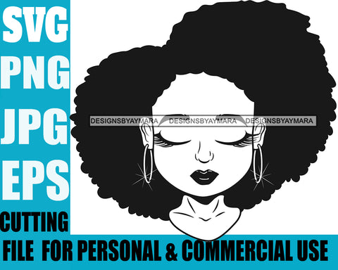 Afro Cute Lili Designs For Commercial And Personal Use Black Girl Woman Nubian Queen Melanin SVG Cutting Files For Silhouette Cricut and More