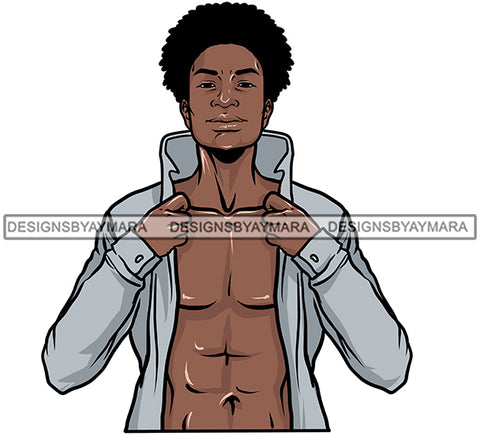 Black Man With Afro Putting On Shirt JPG PNG Clipart Cricut Silhouette Cut Cutting