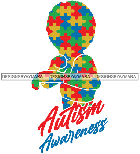 Autism Support Autism Awareness Strong Mom True Love SVG JPG PNG Vector Clipart Cricut Silhouette Cut Cutting