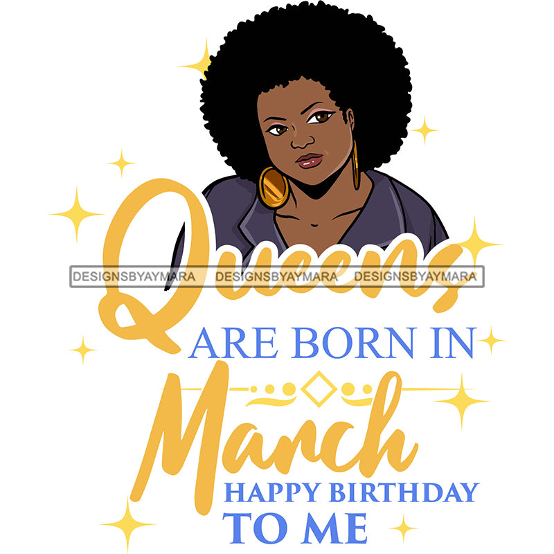 Afro Beauty Thick Woman Queens Are Born In March Birthday Calendar Yea ...