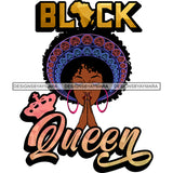 Afro Black  Queen Sexy Woman Praying Hoop Earrings Curly Mandala Hair Style SVG Cutting Files For Silhouette Cricut