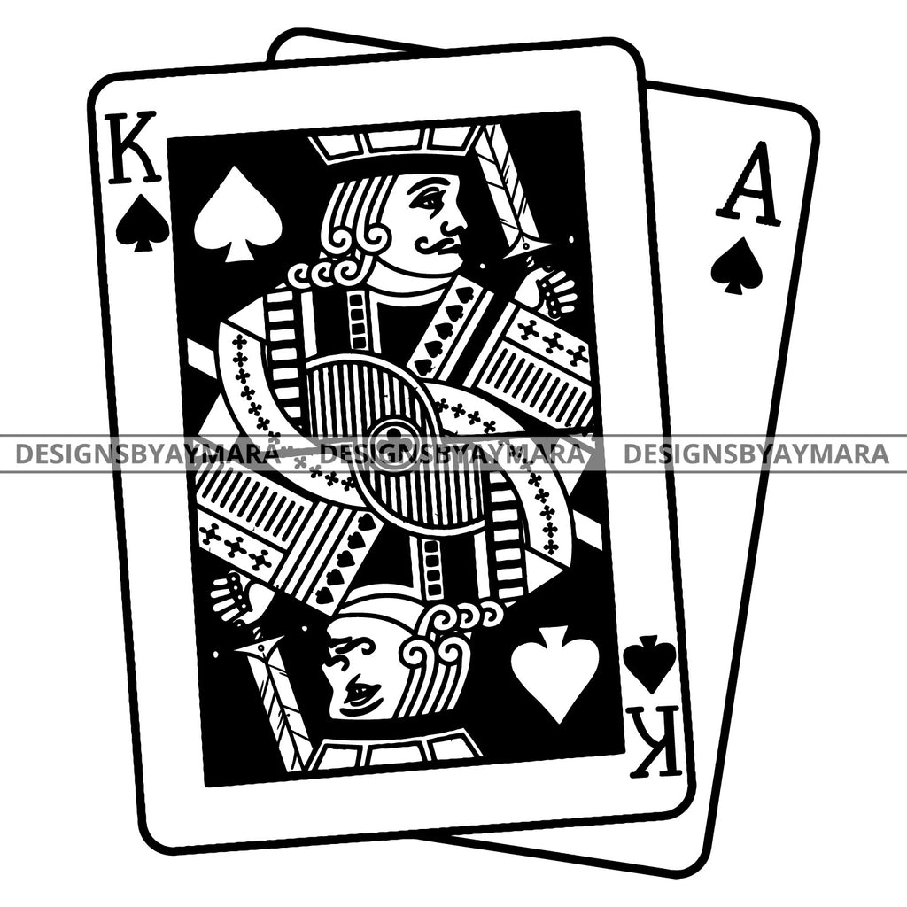 King Of Spades. Original Design Royalty Free SVG, Cliparts