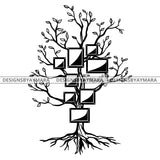 Family Tree History Frames Pictures Love Generation B/W SVG JPG PNG Vector Clipart Cricut Silhouette Cut Cuttingn