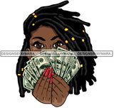 Afro Lola  Badass Goddess Hustle Woman Money Maker Dreadlocks Hair Style SVG Cutting Files For Silhouette Cricut