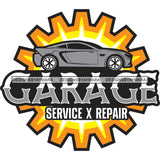 Garage Car Service And Repair Shop Sports Car Repairing Denting Painting SVG JPG PNG Vector Clipart Cricut Silhouette Cut Cutting